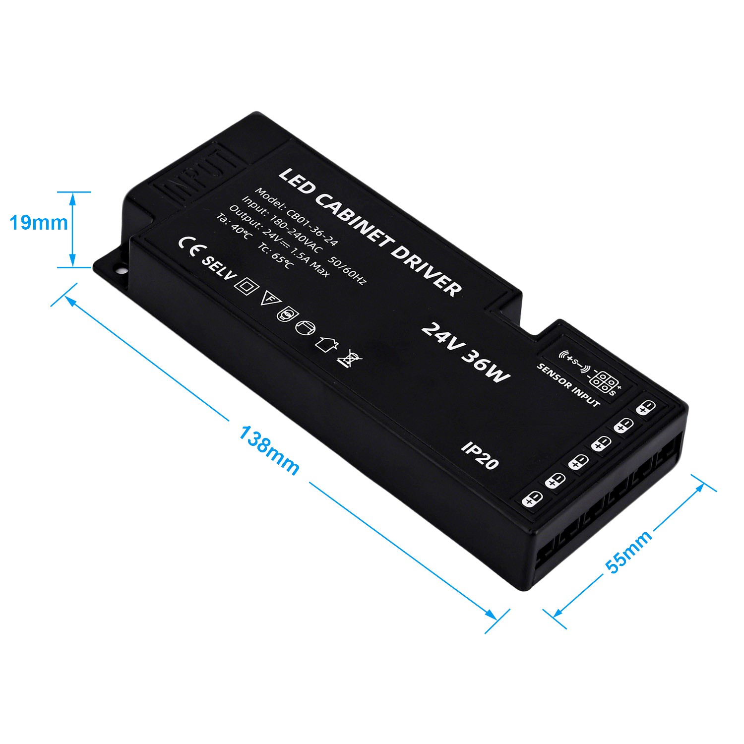 losse led trafo 24v 36w 6 weg verdeler losse led trafo 24v 36w 6 weg verdeler